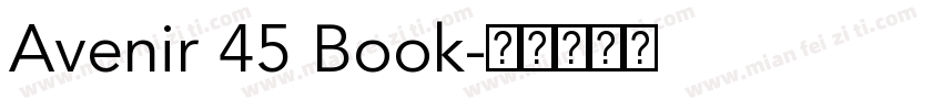 Avenir 45 Book字体转换